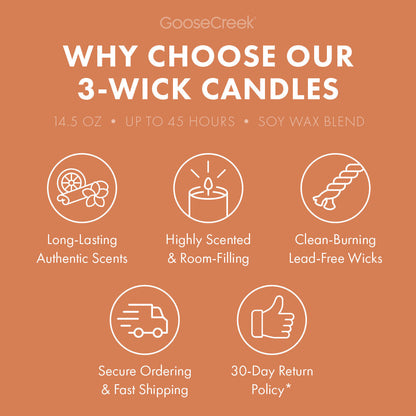 Honey & Wildflower Aromatherapy Large 3-Wick Candle